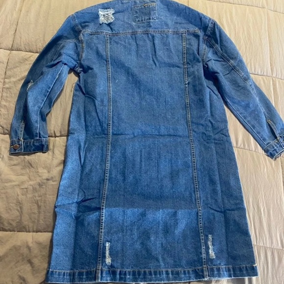 SOLD!! Long denim jacket - Picture 5 of 5